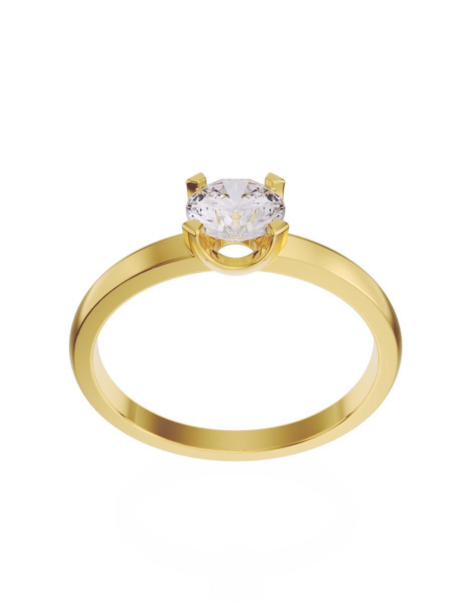Anillo de compromiso de oro 10 k zirconia 2