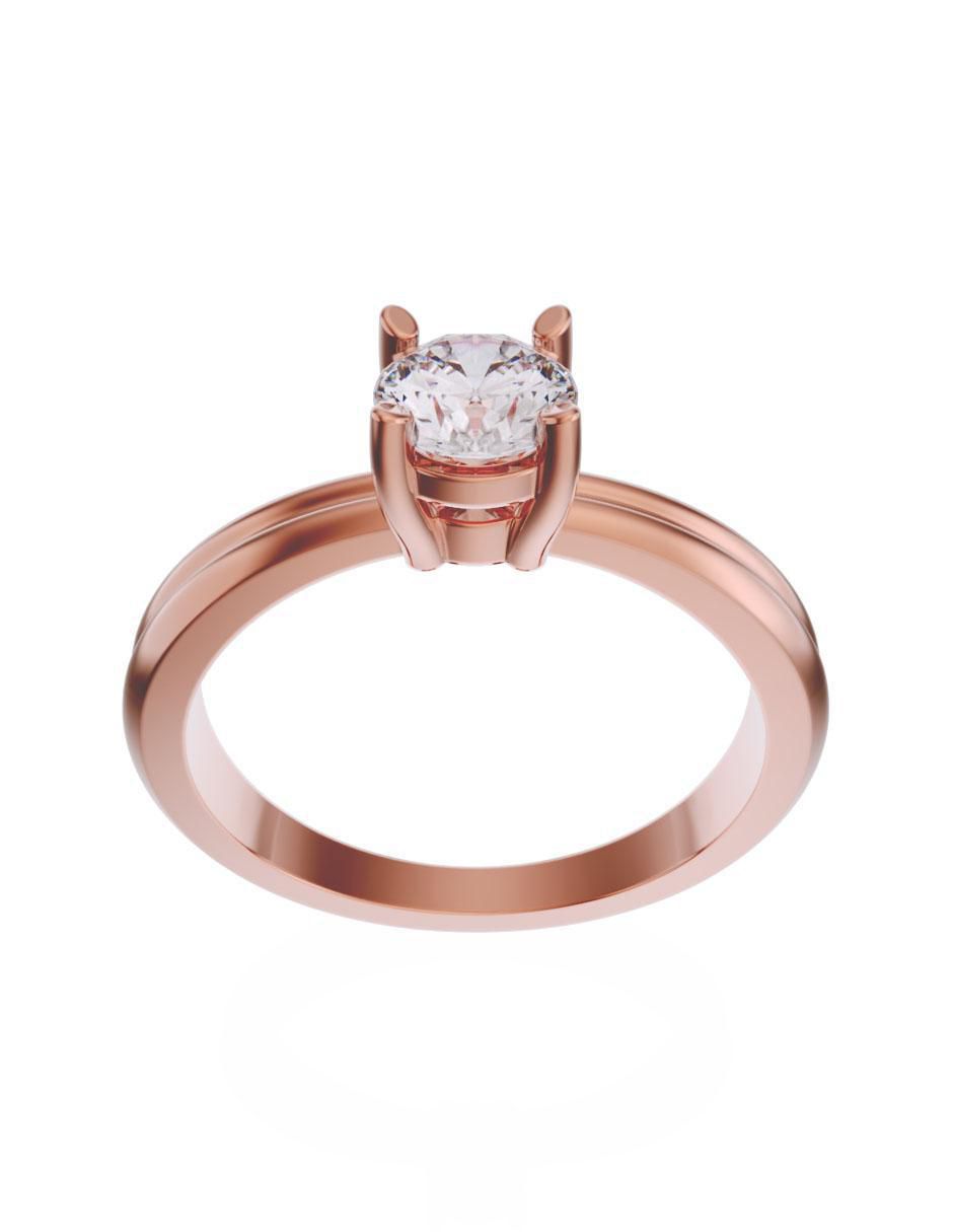 Anillo de compromiso de oro 10 k zirconia 2