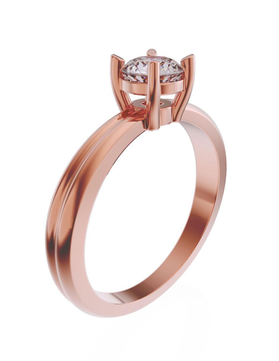 Anillo de compromiso de oro 10 k zirconia 3