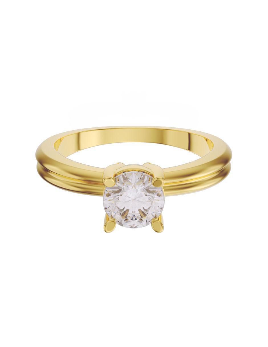 Anillo de compromiso de oro 10 k zirconia