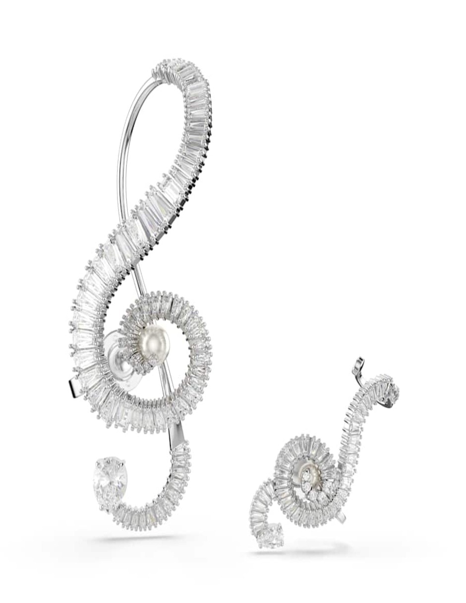 Aretes de nota musical con acabado brillante 2