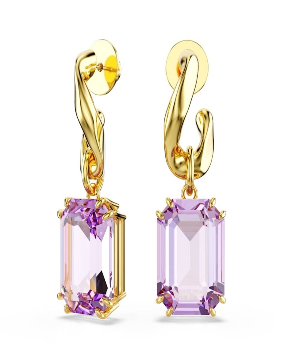 Aretes octagonales Millenia con acabado brillante 3