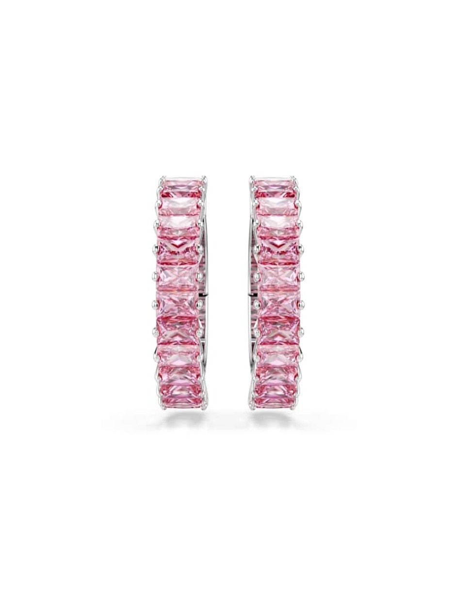Aretes circulares Matrix Baguette con acabado brillante 4