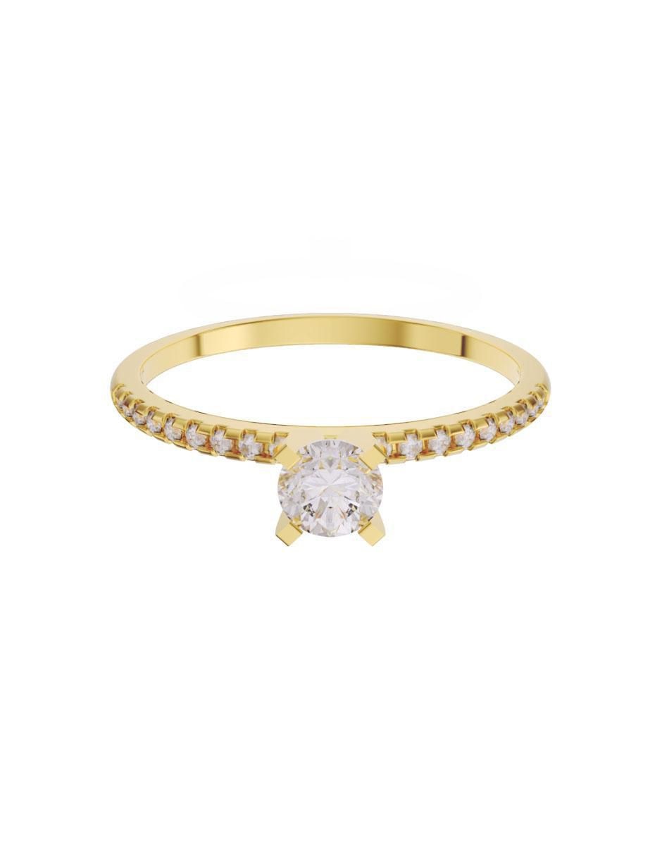 Solitario de oro 10 k zirconia