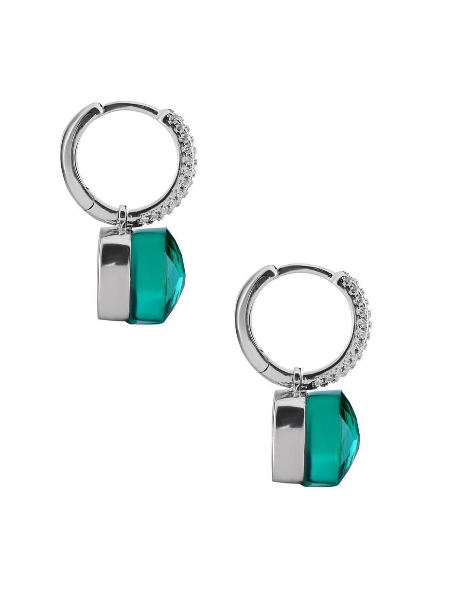 Aretes cuadrados de plata P 925 ágata 3