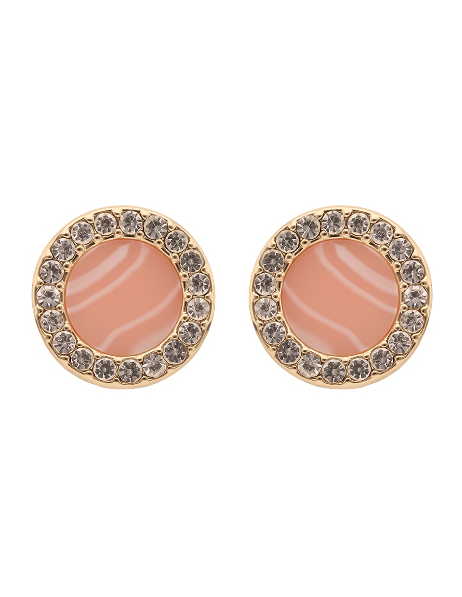 Broqueles circulares con acabado pavé