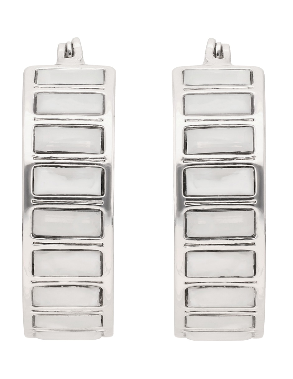 Aretes de círculo con acabado mate 1