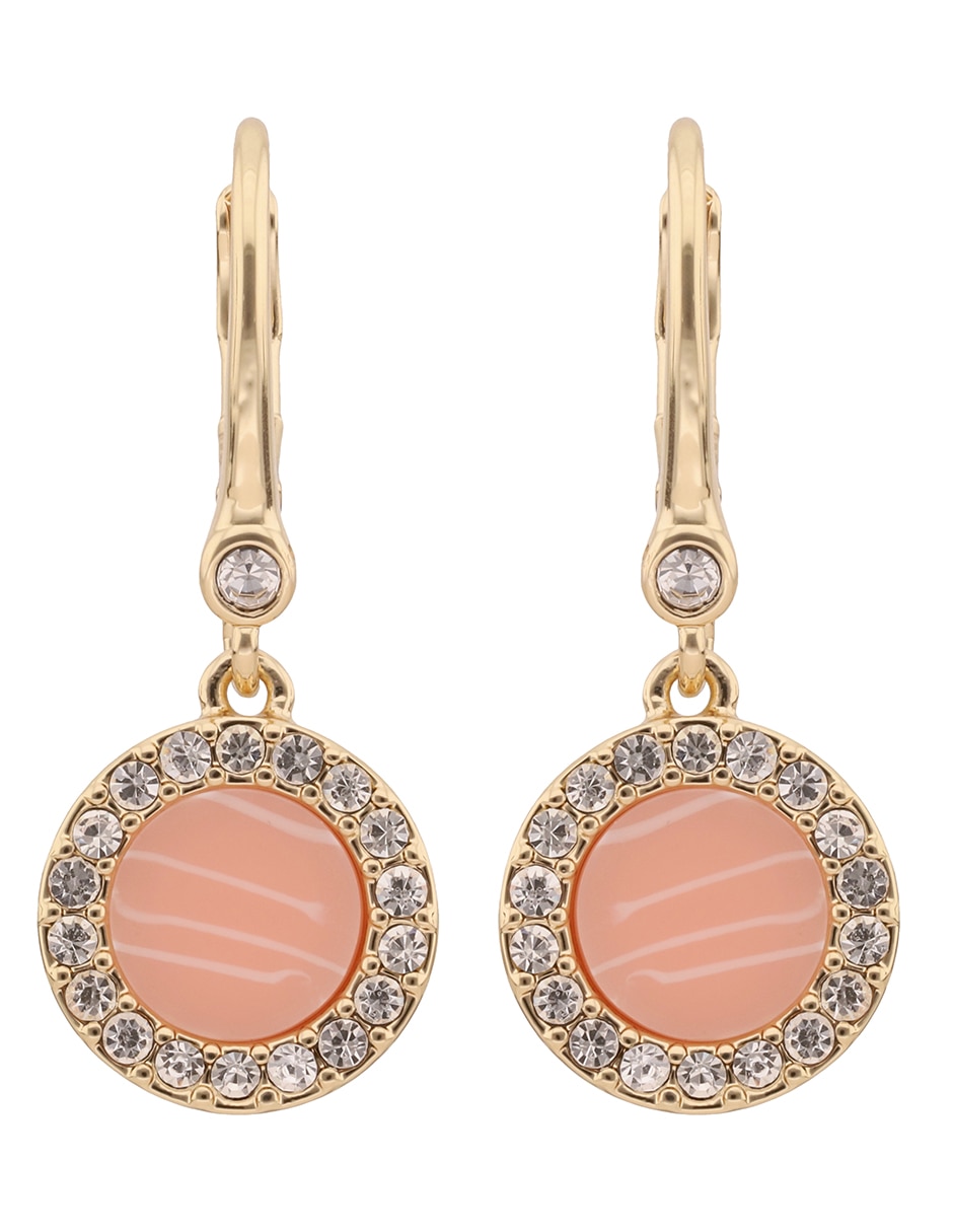 Aretes de círculo con acabado pavé