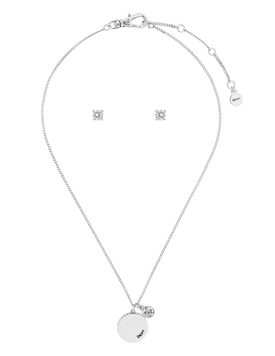 Aretes y collar circular DKN Pave Disc 2