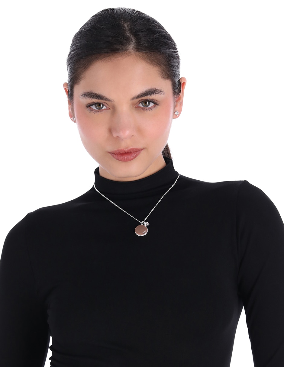 Aretes y collar circular DKN Pave Disc 3