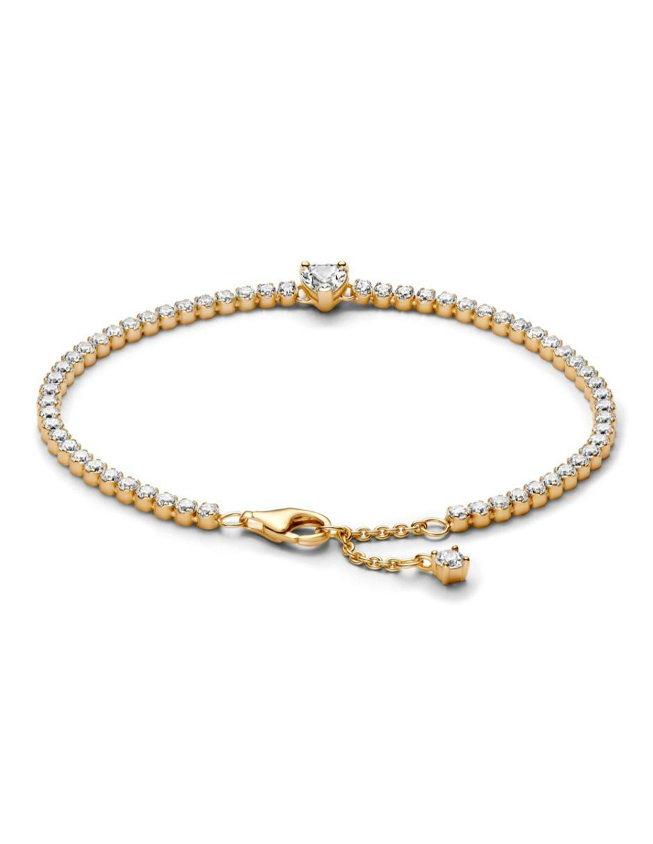 Brazalete de plata P 925 y 14 K con acabado brillante 4