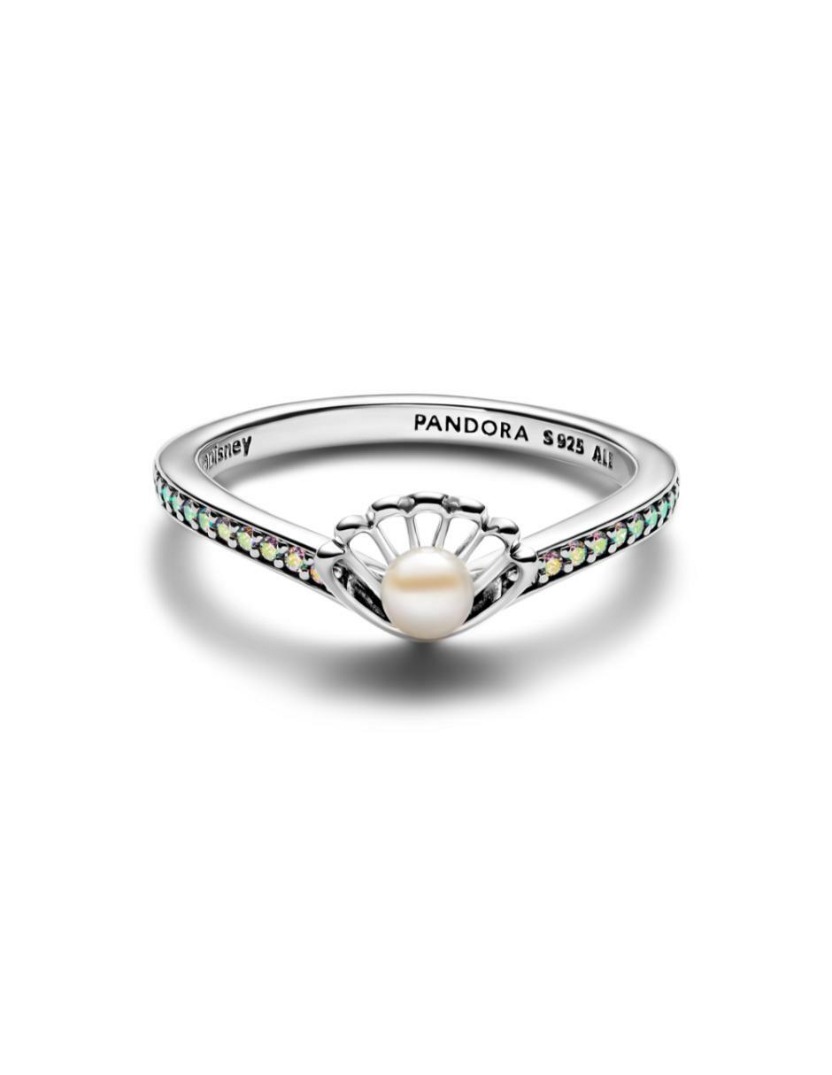 Anillo Pandora Disney Ariel de plata zirconia cúbica brillante