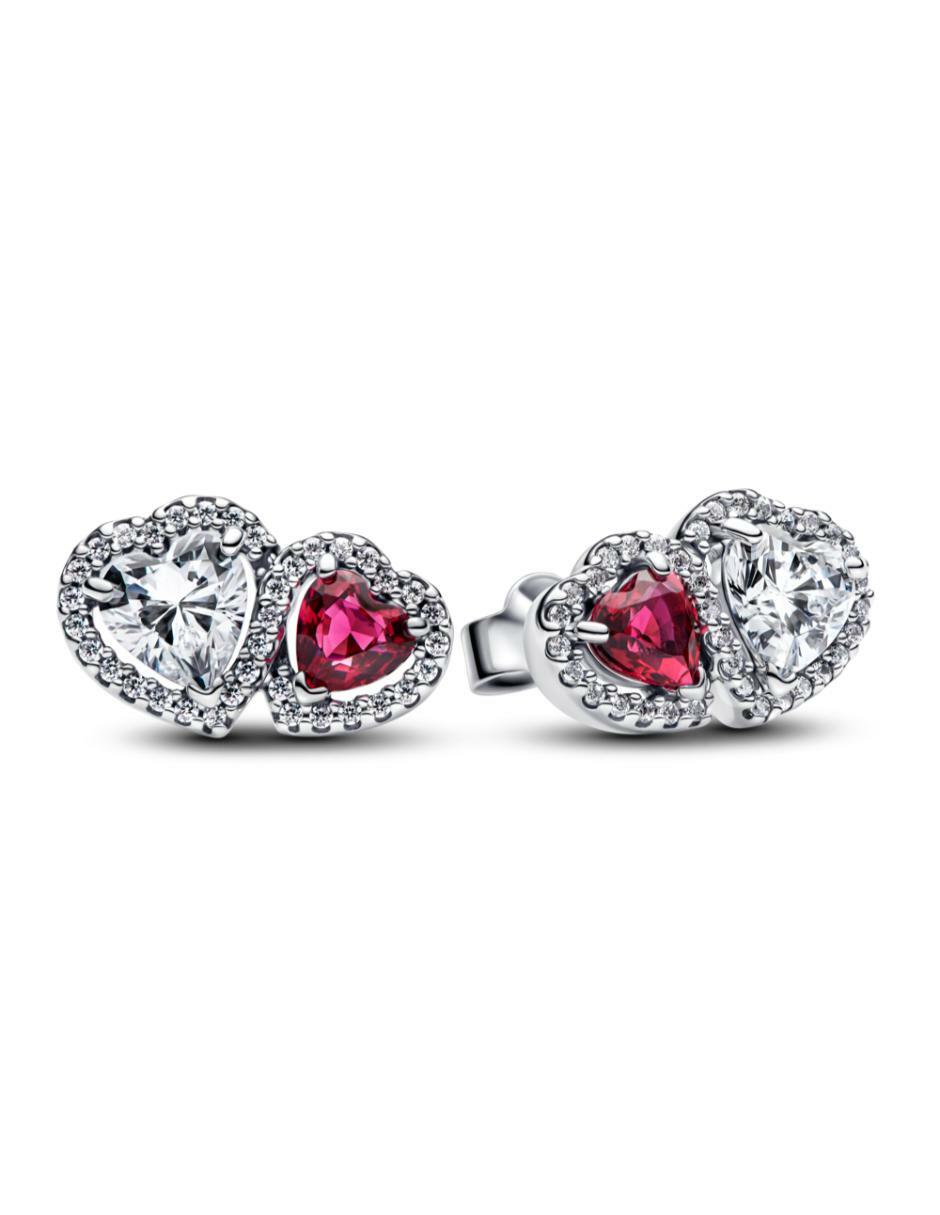 Aretes circulares Timeless de plata P 925 con acabado brillante zirconia cúbica
