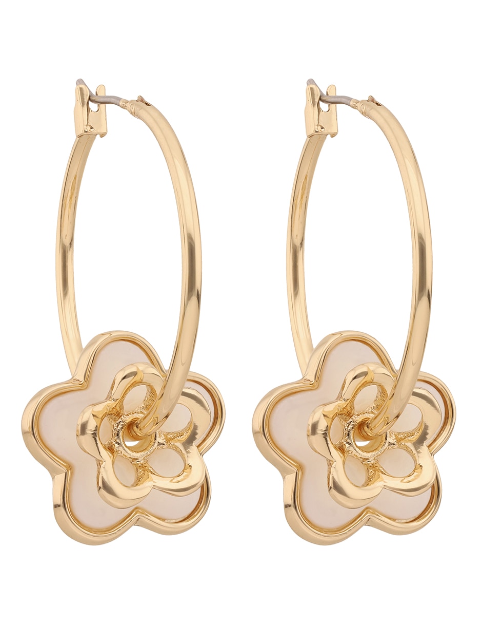 Arracadas de flor In Full Bloom con acabado brillante 2