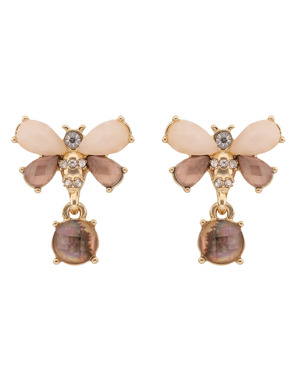 Aretes de abeja con acabado pavé