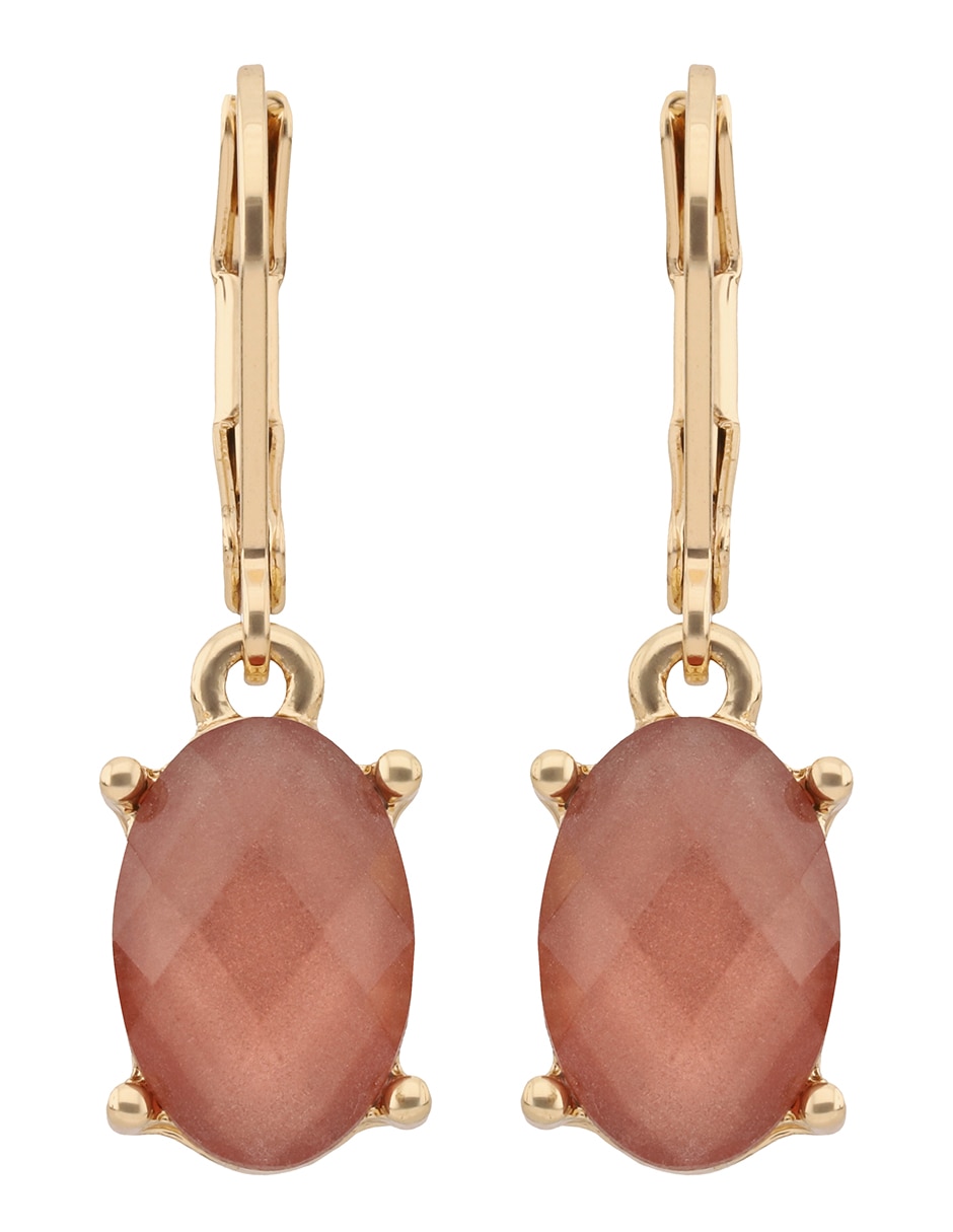 Aretes de óvalo con acabado pavé