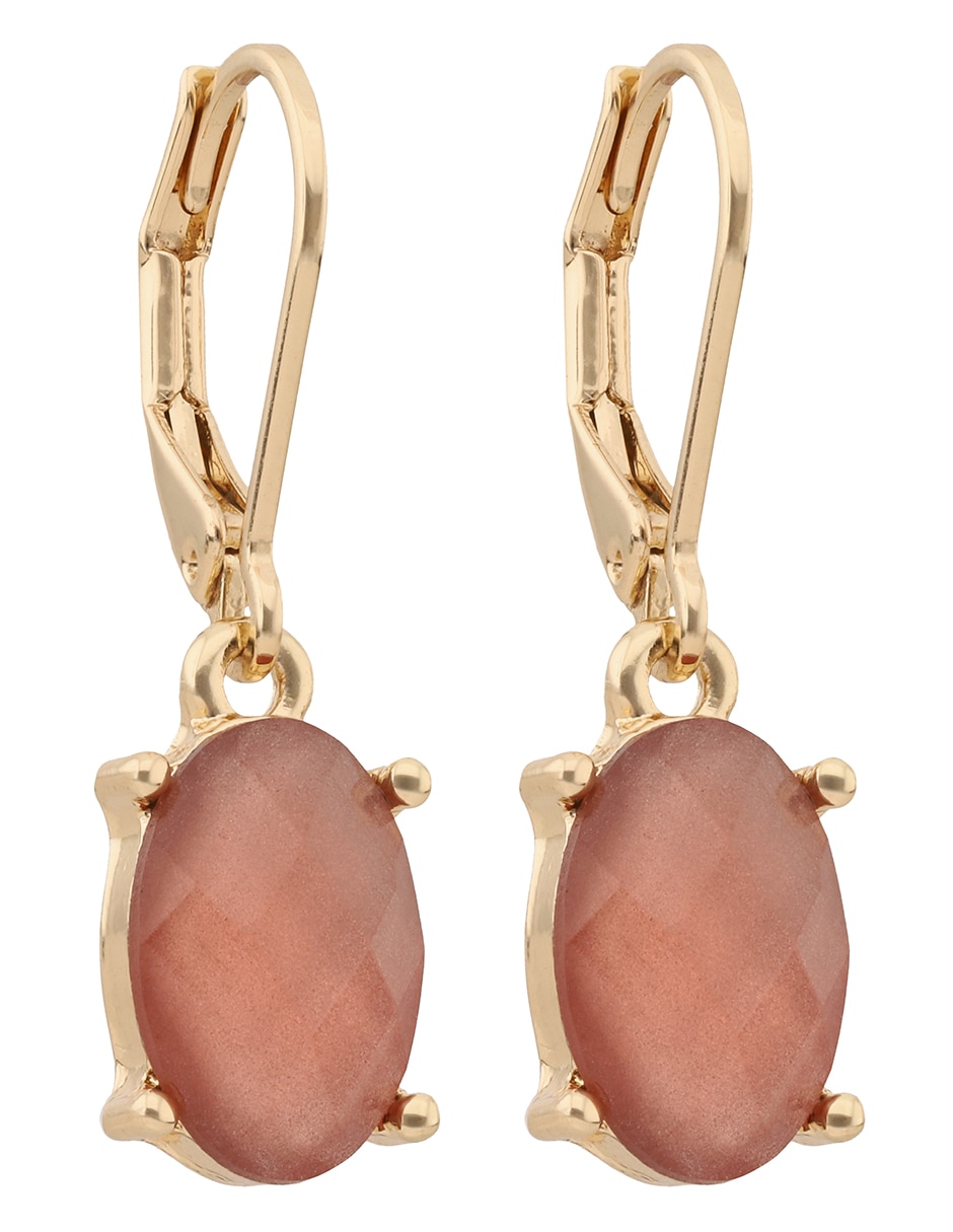 Aretes de óvalo con acabado pavé 2