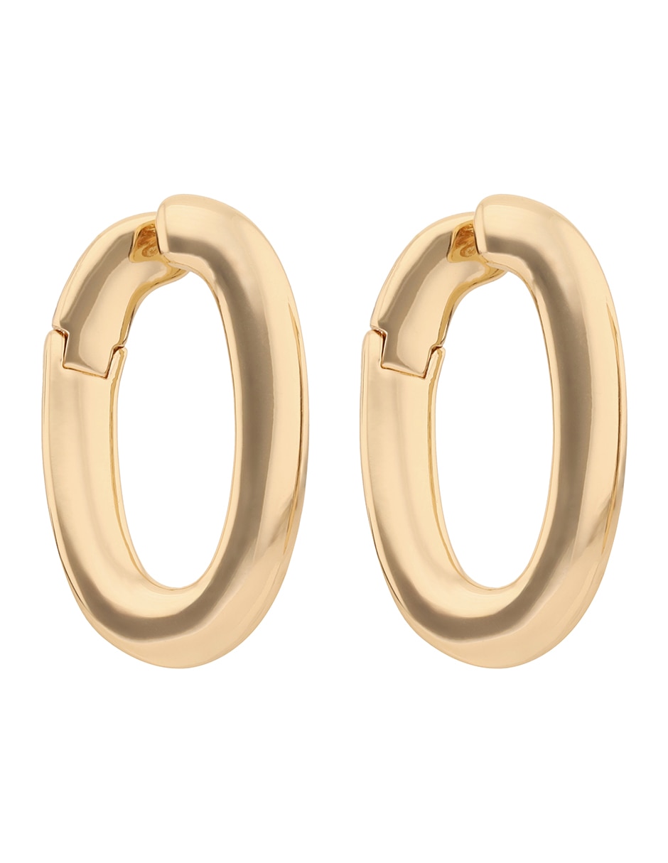 Aretes ovalados Basic Metal Ears A2 con acabado brillante