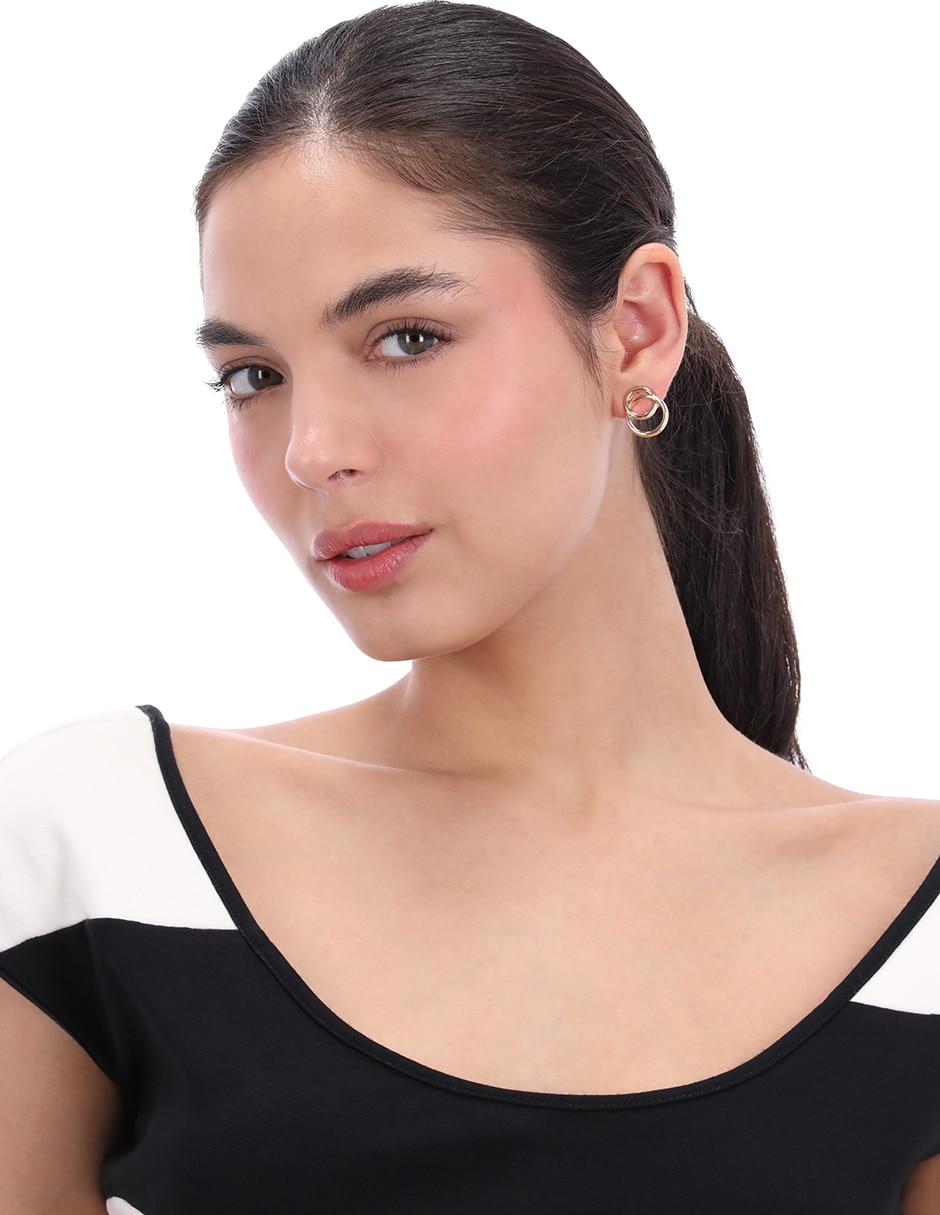 Aretes circulares Basic Metal Ears A2 con acabado brillante 3