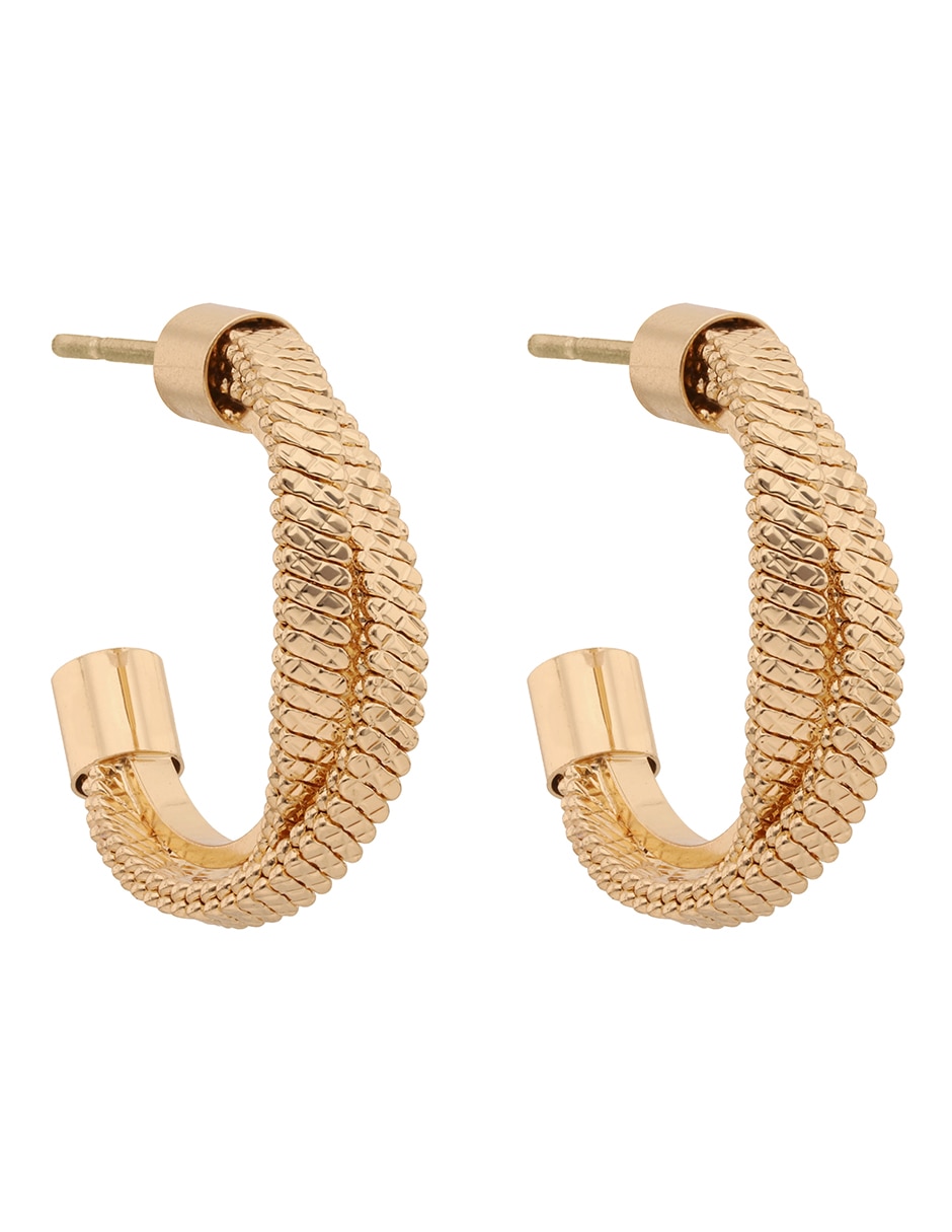 Arracadas de letra x Basic Metal Ears A2 con acabado brillante 2
