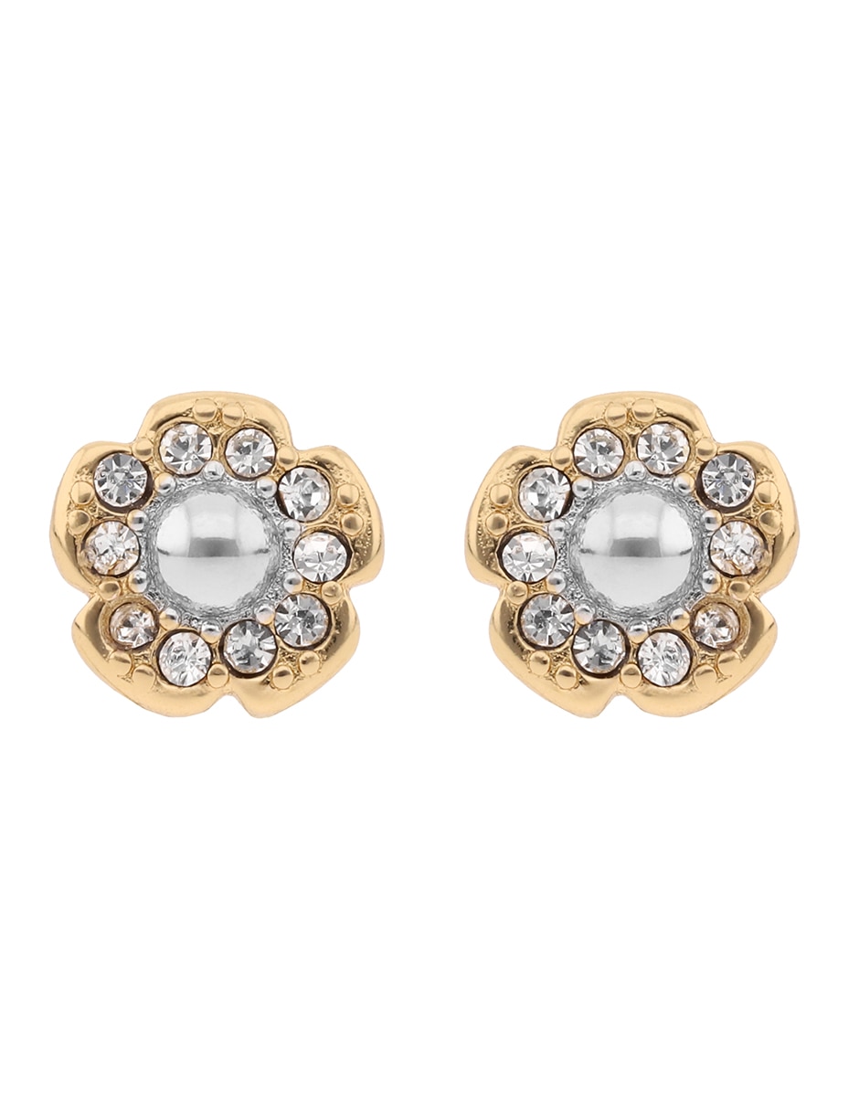 Aretes de flor 5.1 Delicate Feminine Utility con acabado brillante cristal