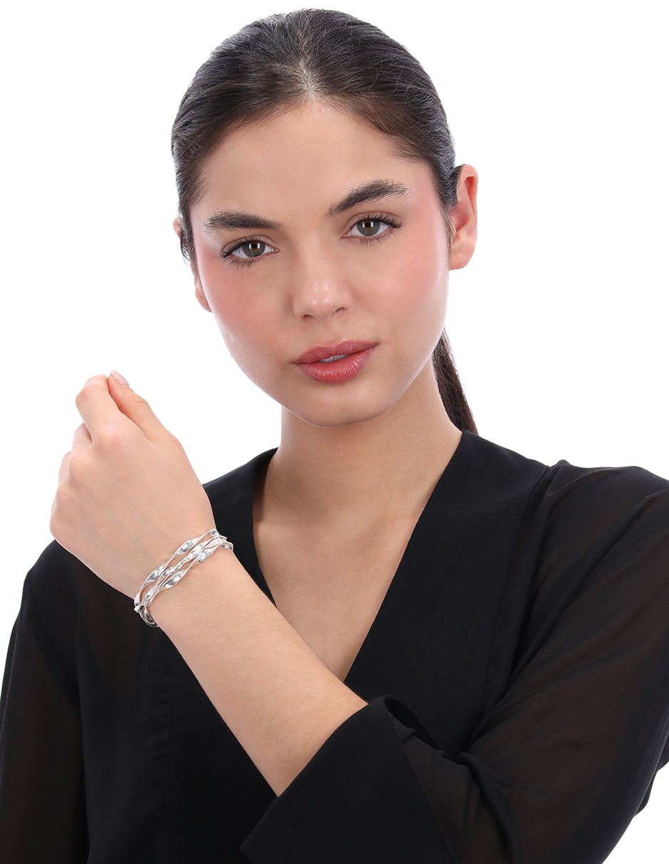 Pulsera Twisted Silver con acabado pulido 3