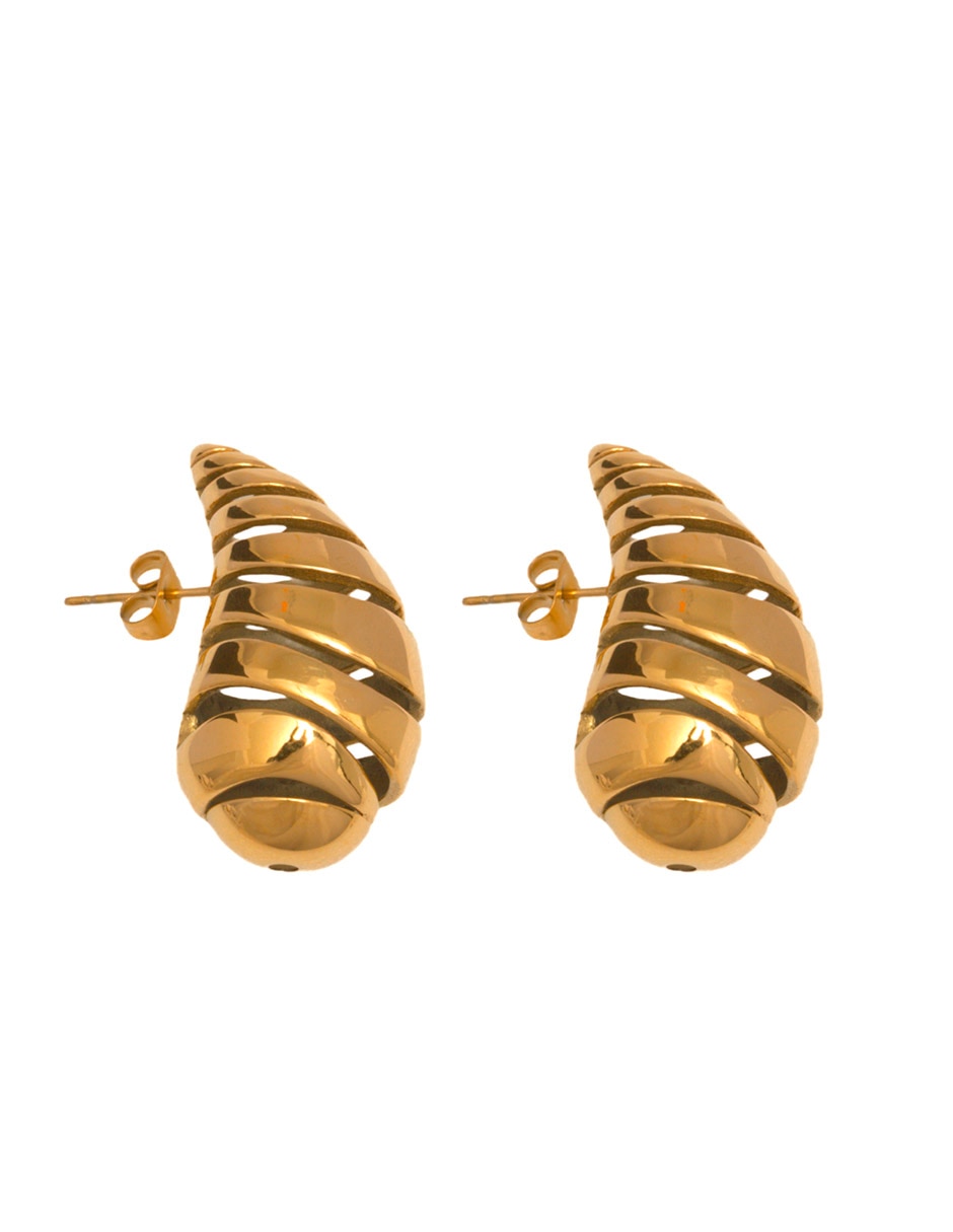 Aretes de gota Classic Collection con acabado chapa de oro 2