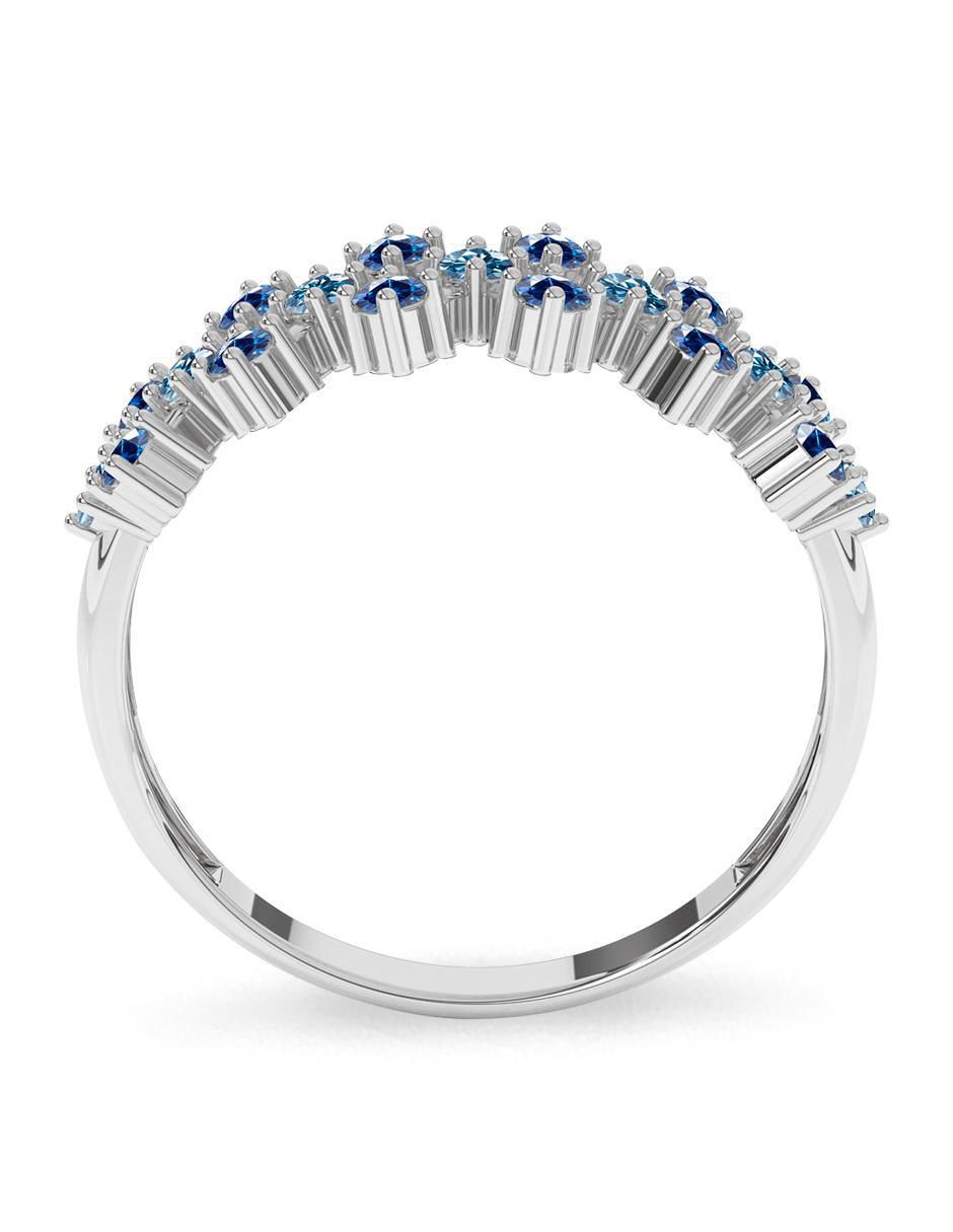 Anillo de oro zirconia pulido 3