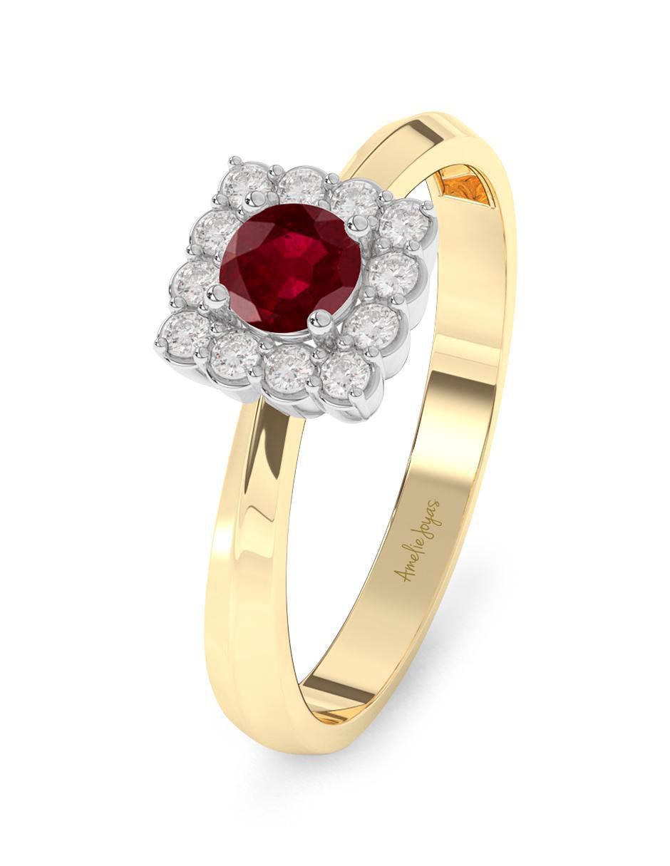 Anillo "de (si aplica)" ninguna amelie joyas sin colección sin temática 14 k "de" oro rubí