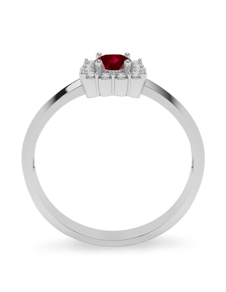 Anillo 14 k de oro rubí pulido 3