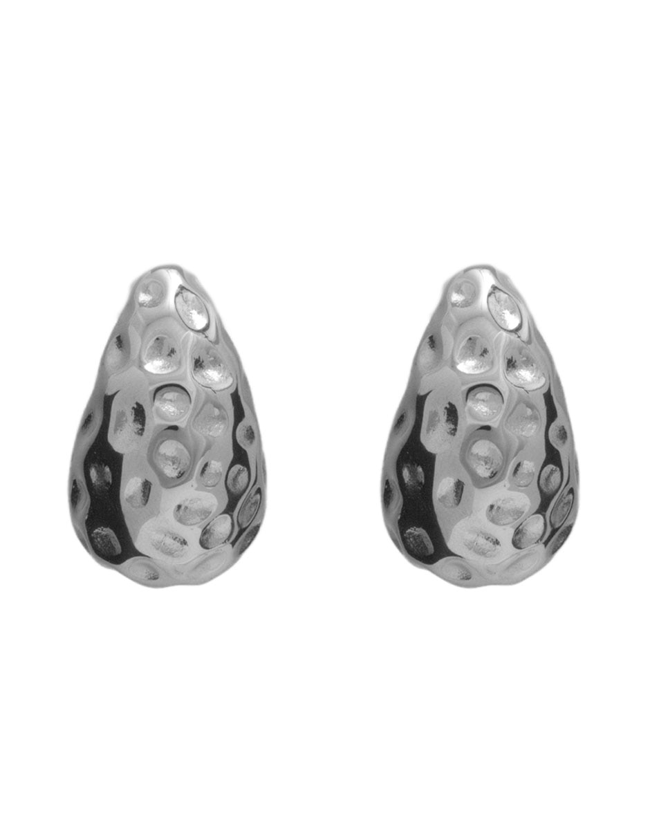 Aretes de gota Universal Classic Collection con acabado baño rodio
