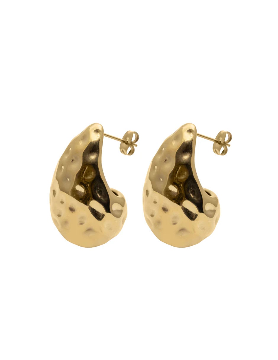 Aretes de gota Universal Classic Collection con acabado chapa de oro 1