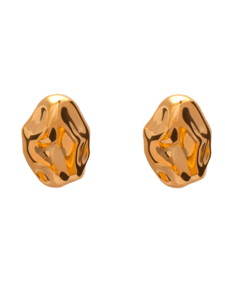 Aretes ovalados Universal Classic Collection con acabado chapa de oro Aretes ovalados Universal Classic Collection con acabado chapa de oro