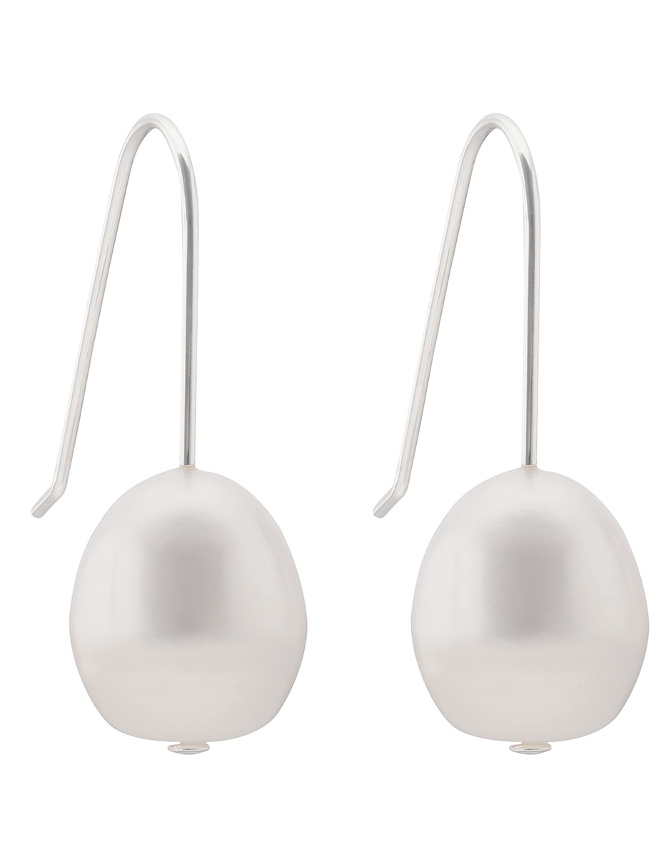 Aretes de gota con acabado brillante 2