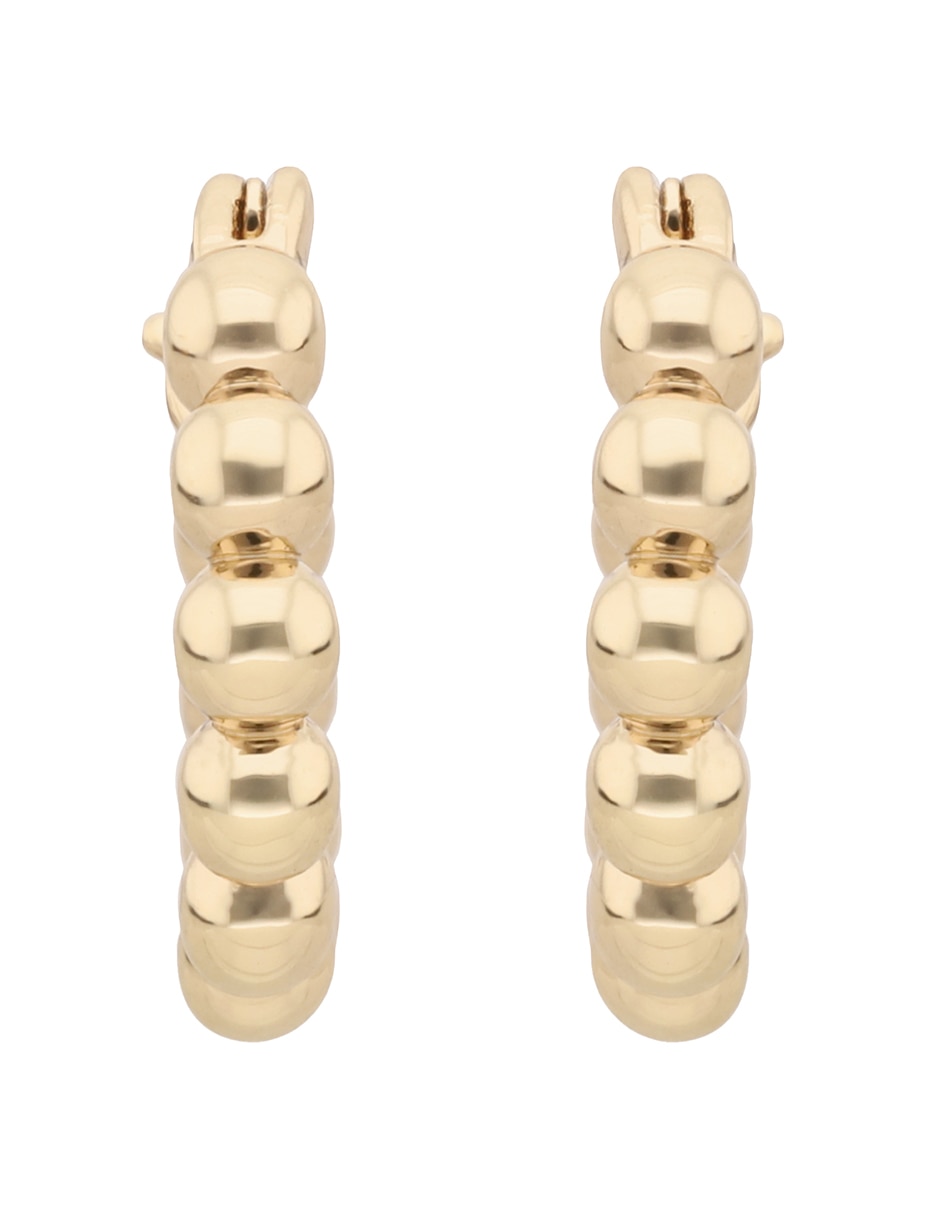 Aretes de círculo con acabado brillante