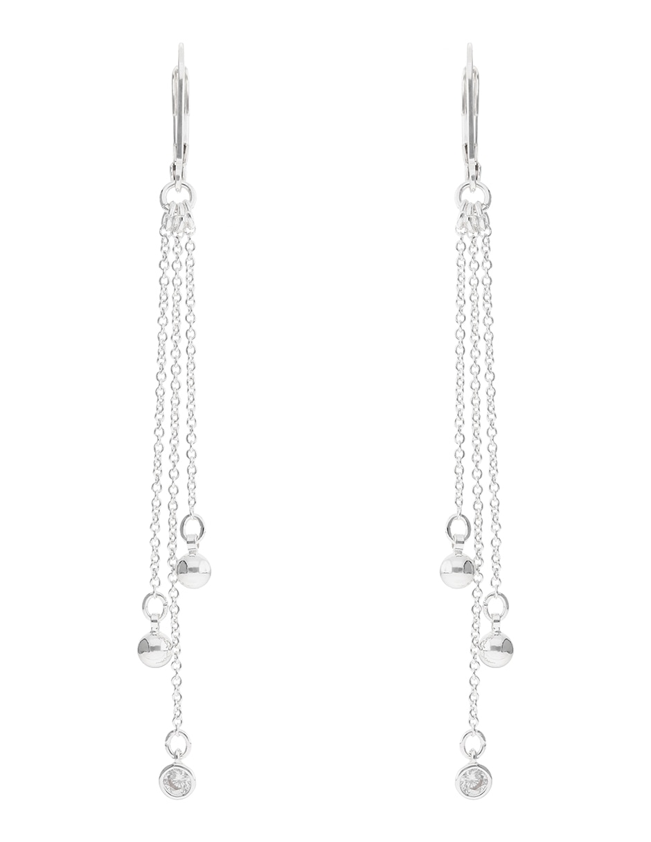 Aretes con acabado brillante cristal