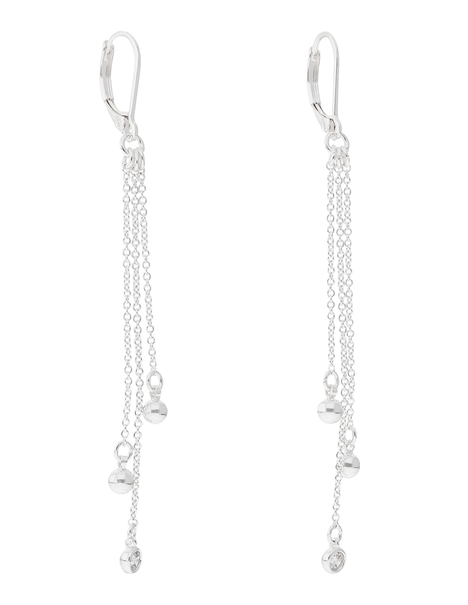 Aretes con acabado brillante cristal 2