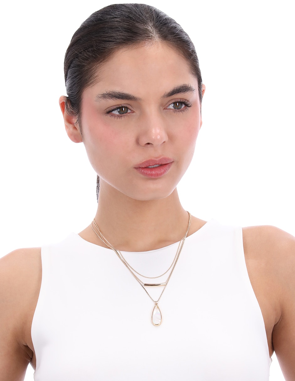 Collar de varios hilos de gota Key 3