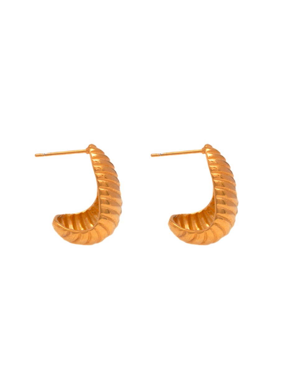 Aretes Universal Classic Collection con acabado chapa de oro 4