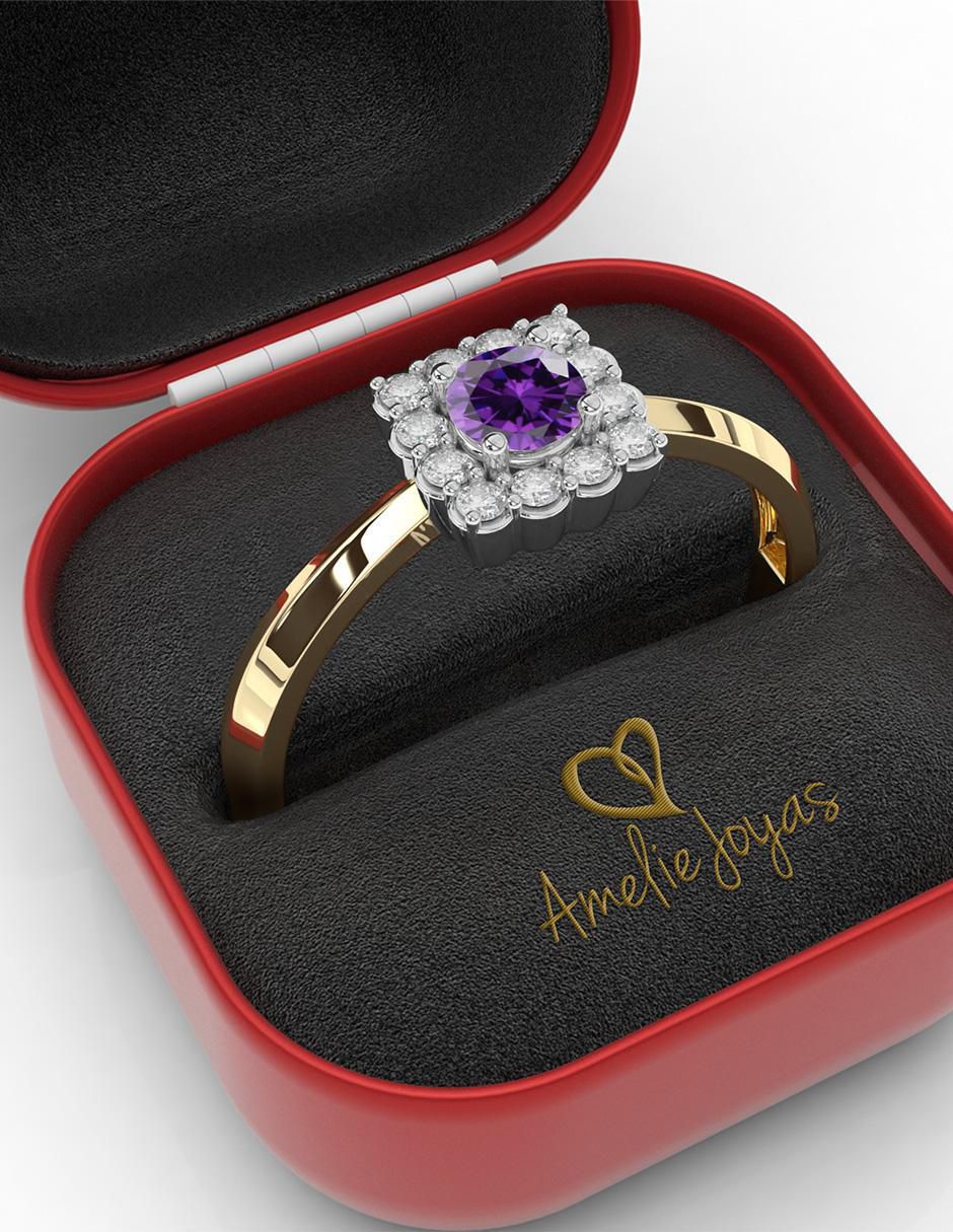 Anillo "de (si aplica)" ninguna amelie joyas sin colección sin temática 14 k "de" oro amatista