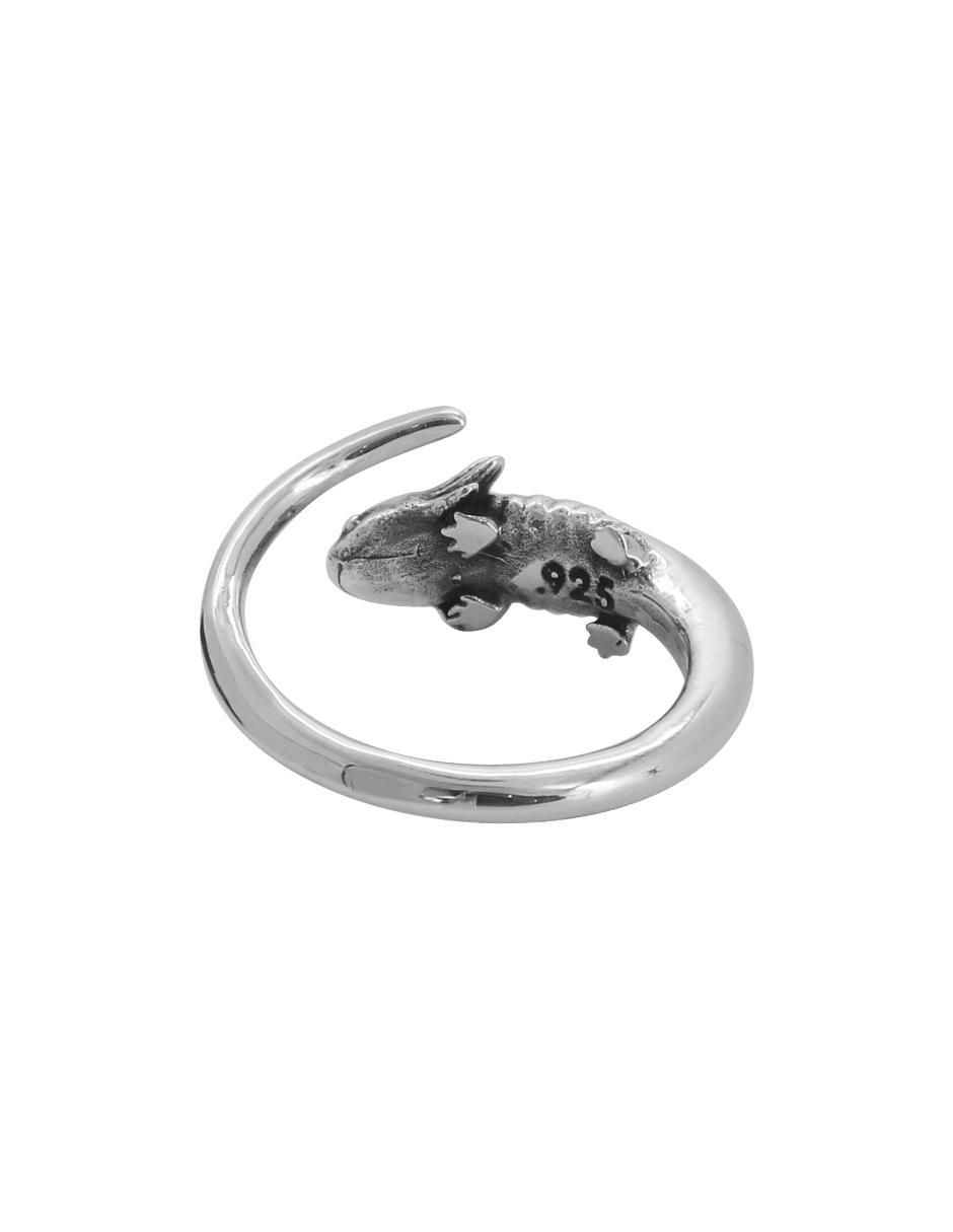 Anillo Ajolote P 925 de plata brillante