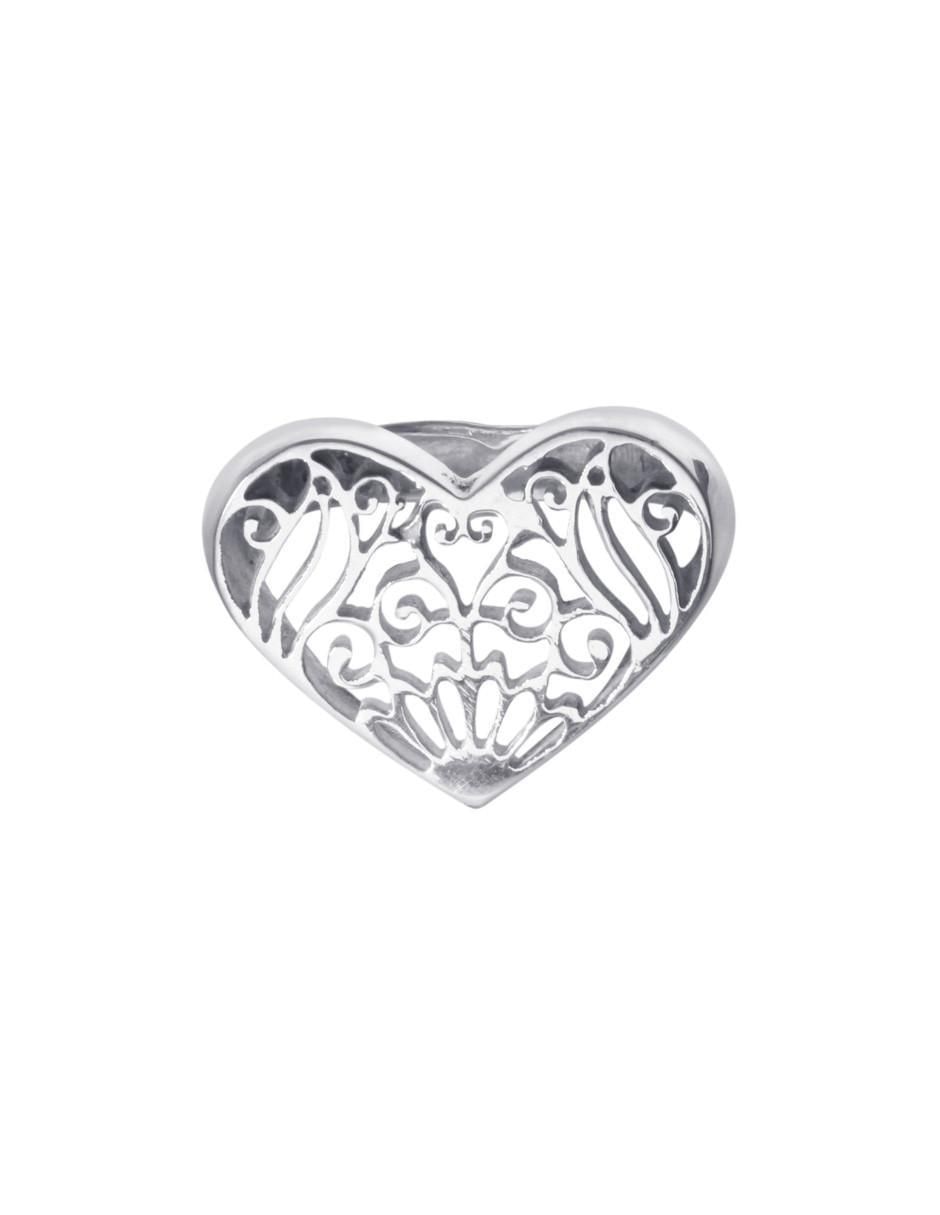 Anillo de corazón P 925 de plata brillante 1