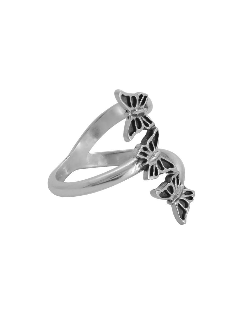Anillo de mariposa P 925 de plata brillante 2