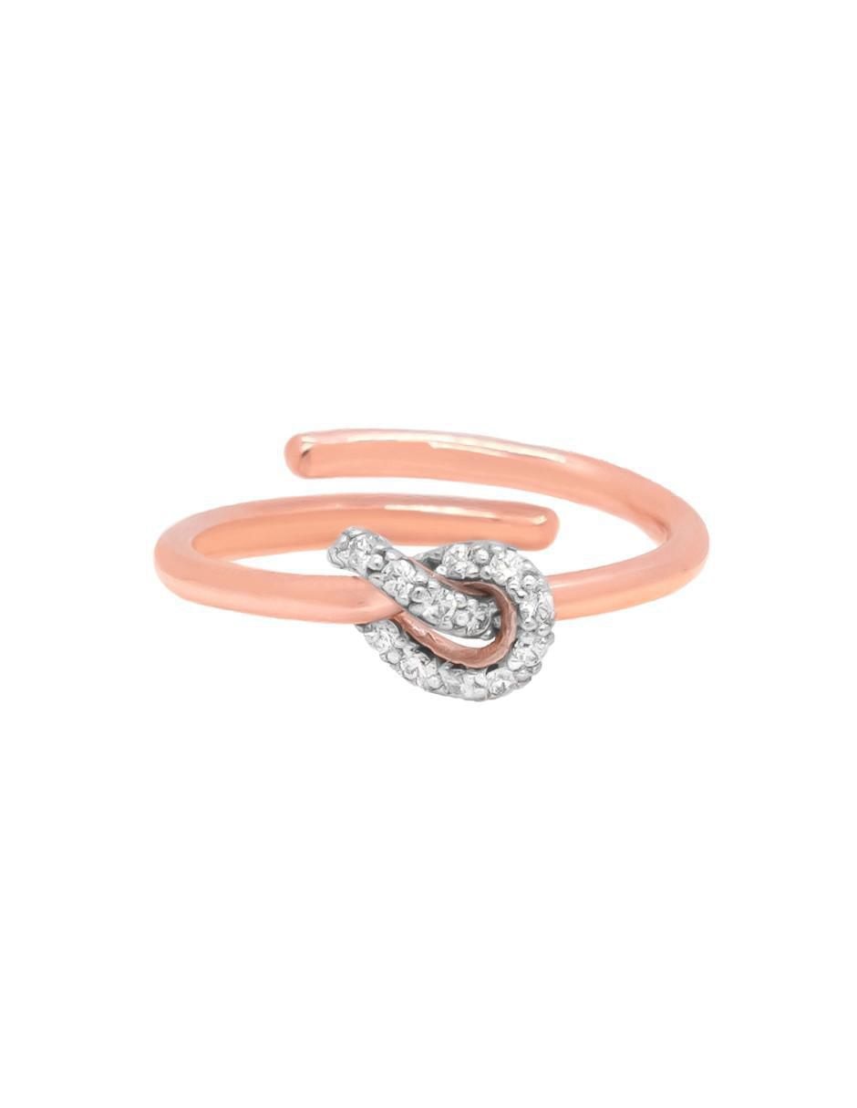 Anillo de moño Destellos P 925 de plata zirconia brillante 1
