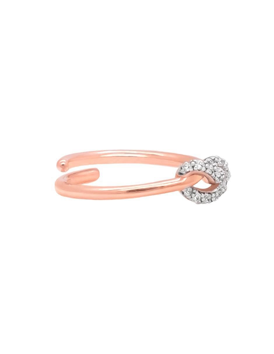 Anillo de moño Destellos P 925 de plata zirconia brillante