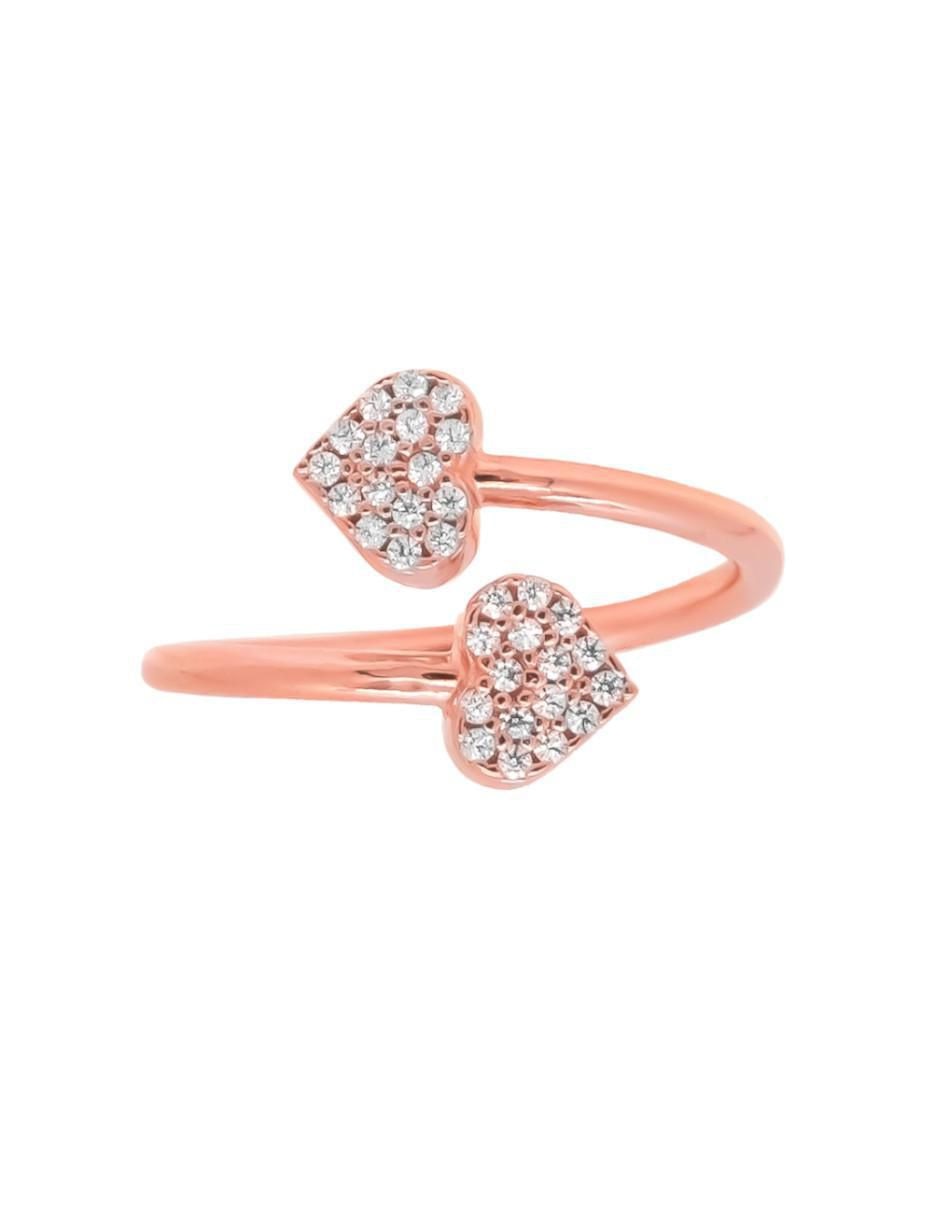 Anillo de corazón Destellos P 925 de plata zirconia brillante 1
