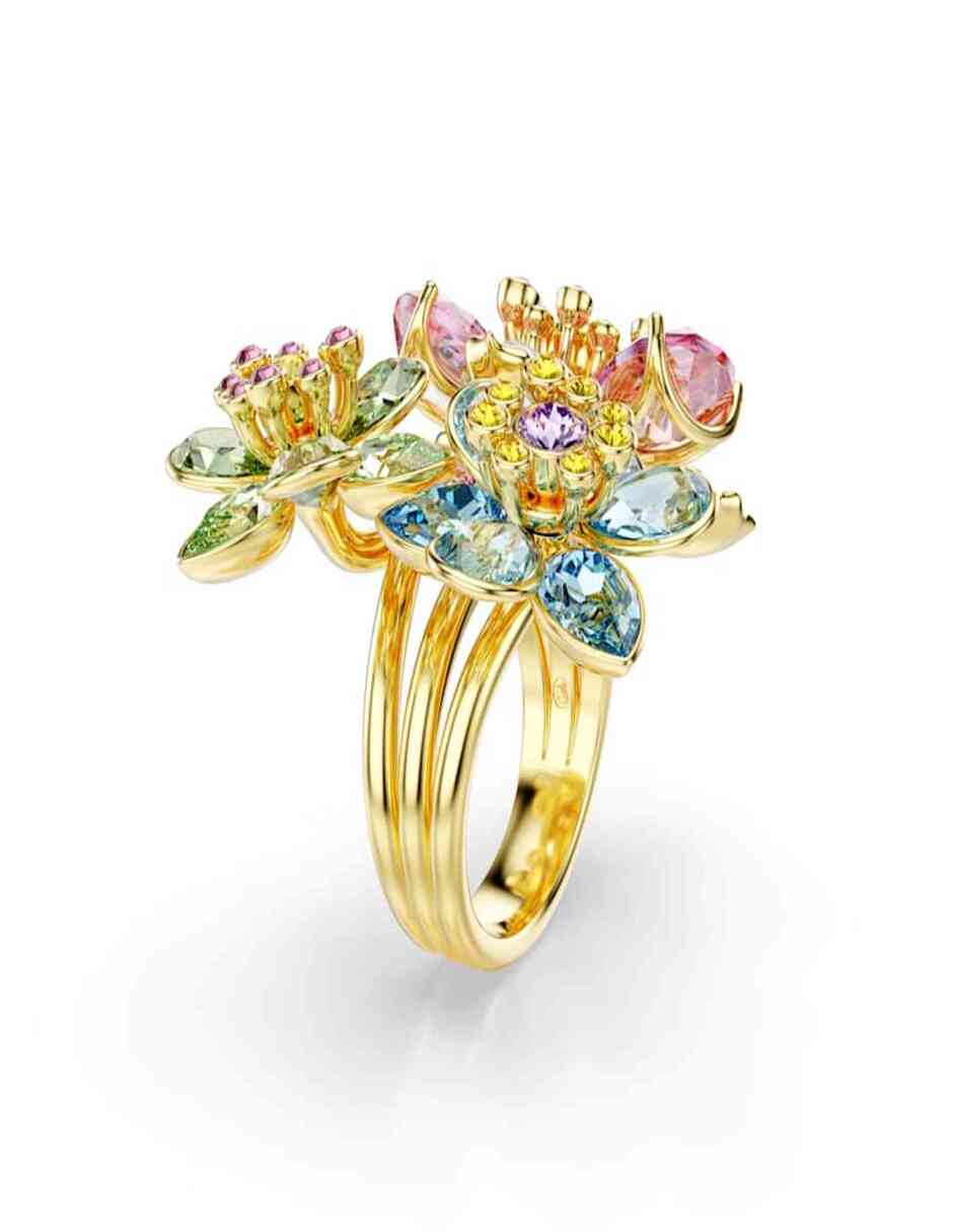 Anillo de flor Idyllia F Florere pavé 4