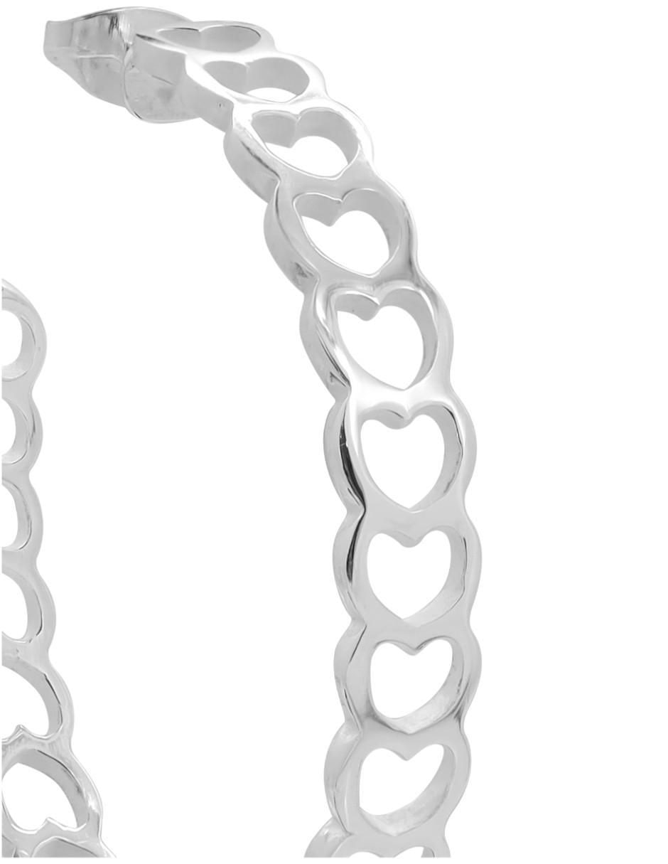 Arracadas de corazón de plata P 925