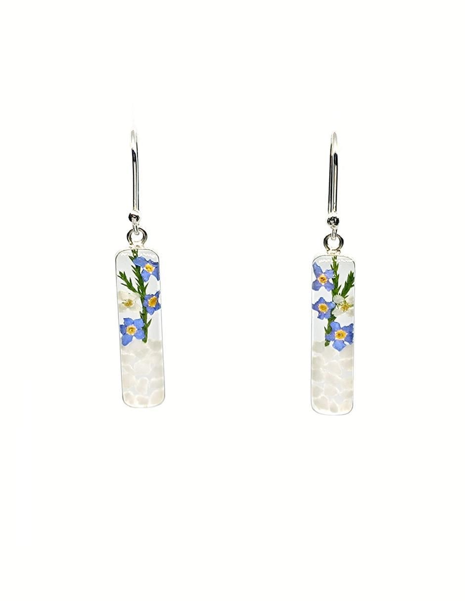 Aretes y collar Jardín Azul de plata P925 2