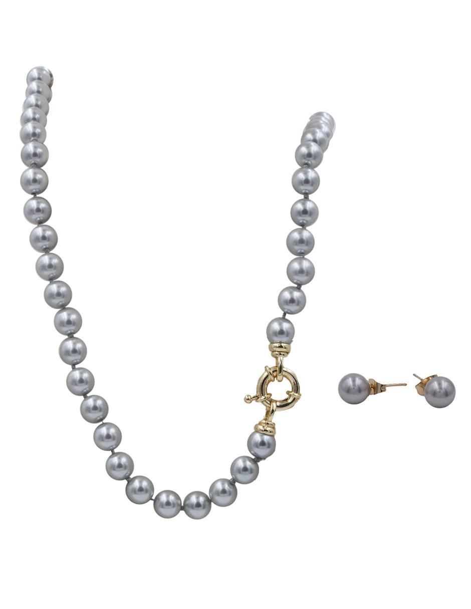 Aretes y collar Perlas de Mallorca de perla 2